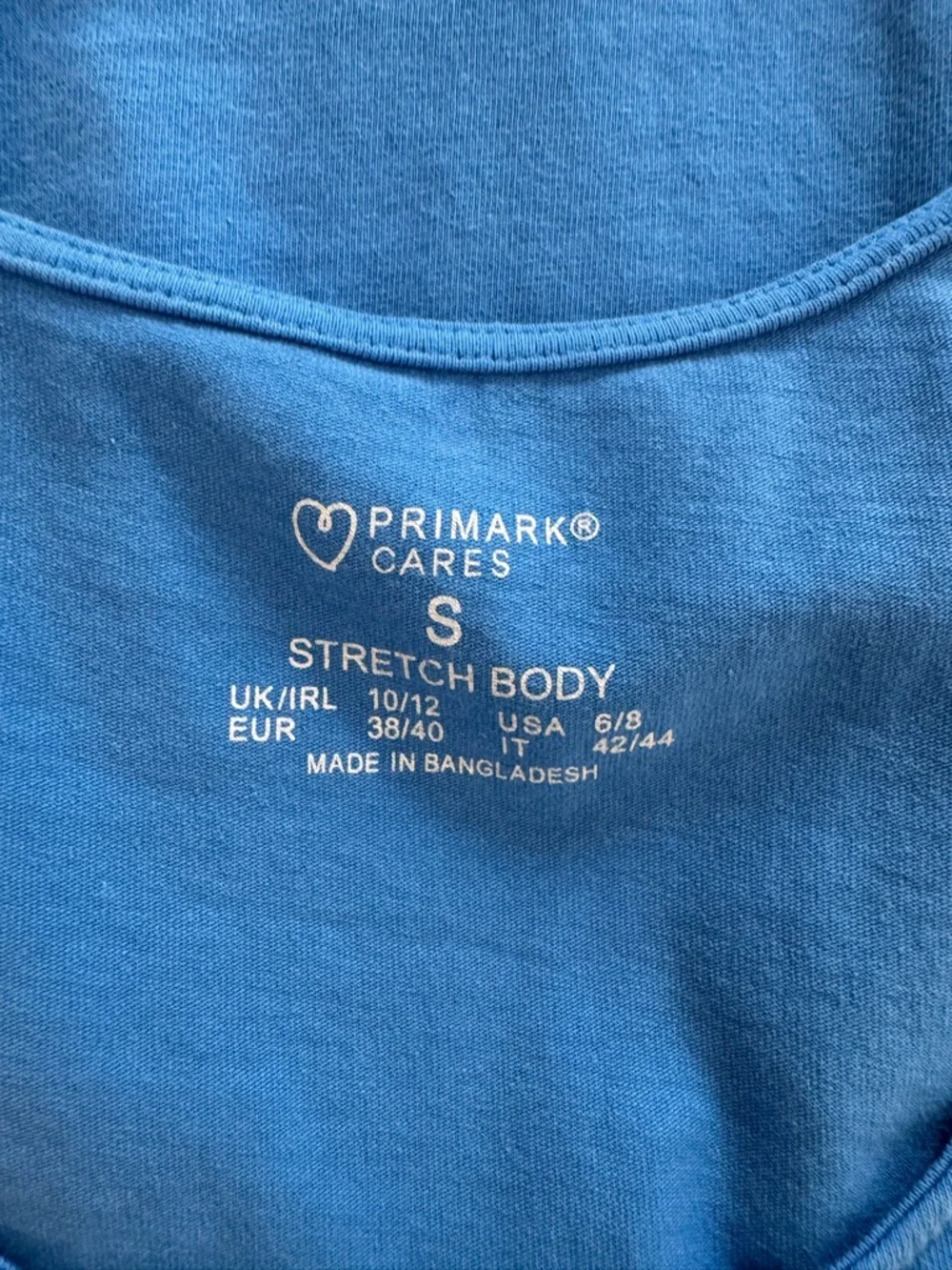 Primark Royal Blue Scoop Neck Tank Bodysuit Stretch Knit Sleeveless Small